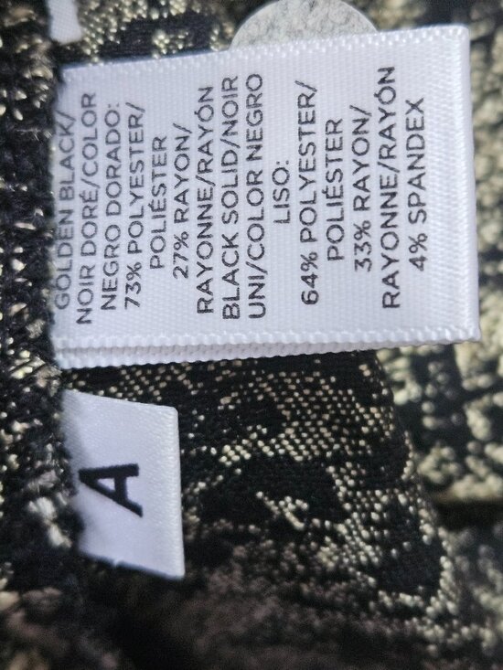 LOFT Sleeveless Sheath Dress Black Gold Damask Jacquard Pattern Women's Size 4 - Picture 7 of 7